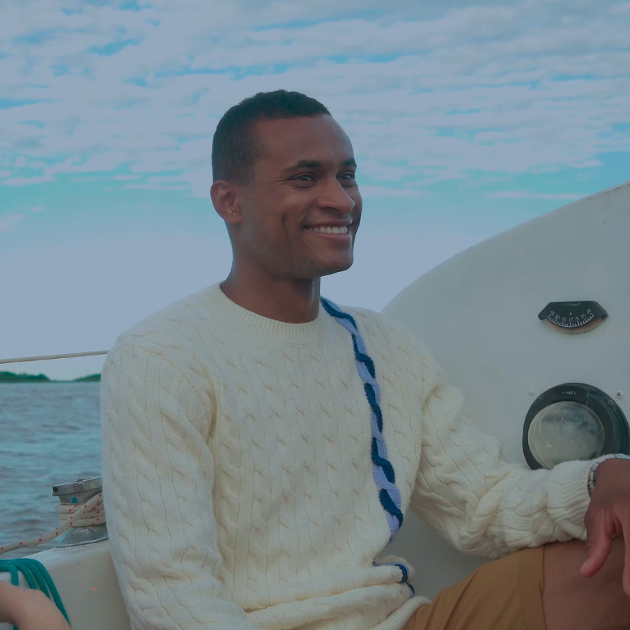 DNA Knitwear: White & Blue